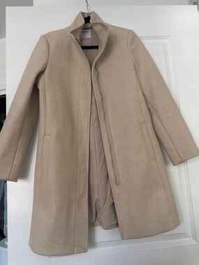 Old Navy Beige Stand-Collar Trench Coat
